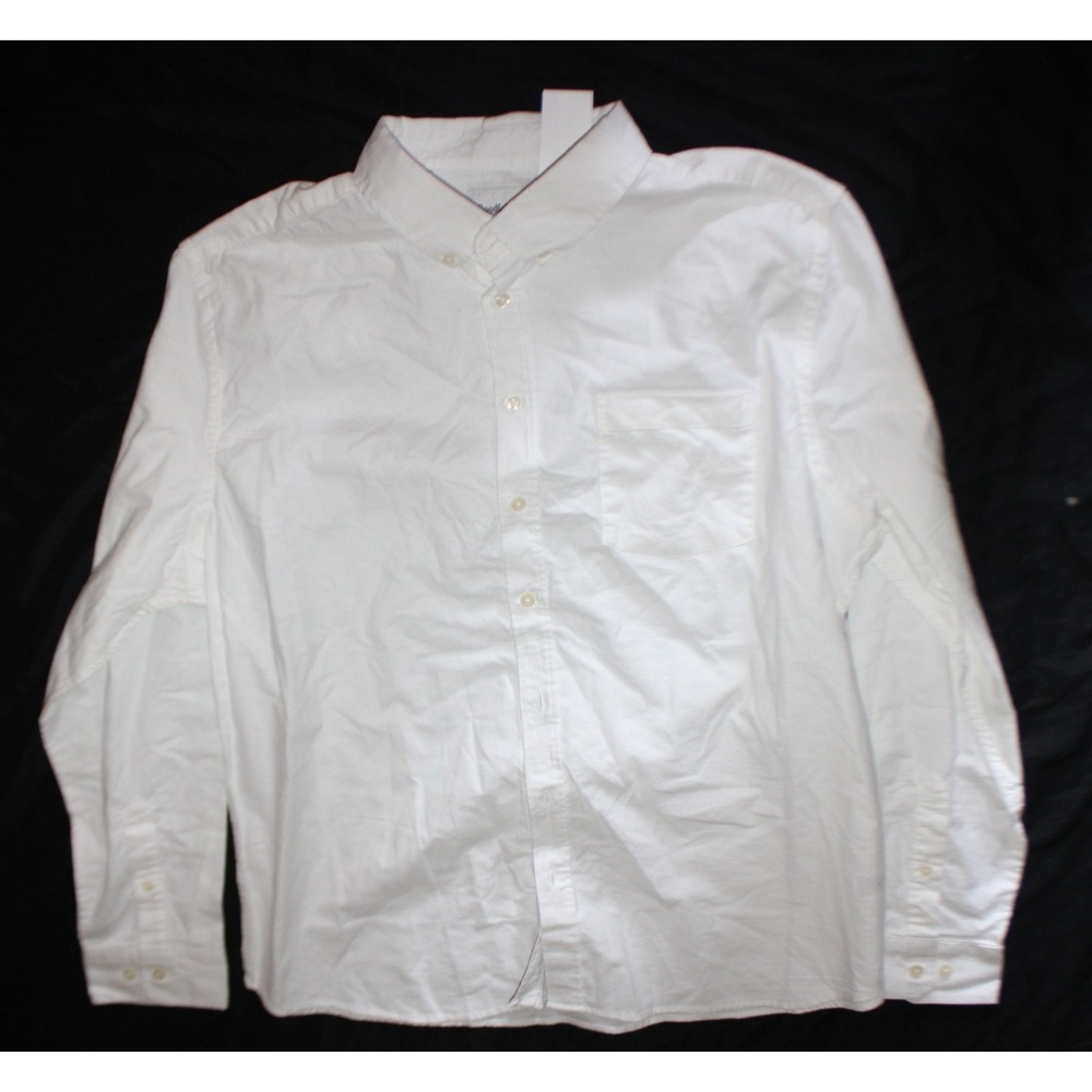 Men's Every Wear Long Sleeve Oxford Button Down Shirt Goodfellow & Co White XXL